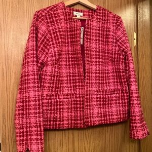 Pink Cropped Tweed Jacket - NWT!